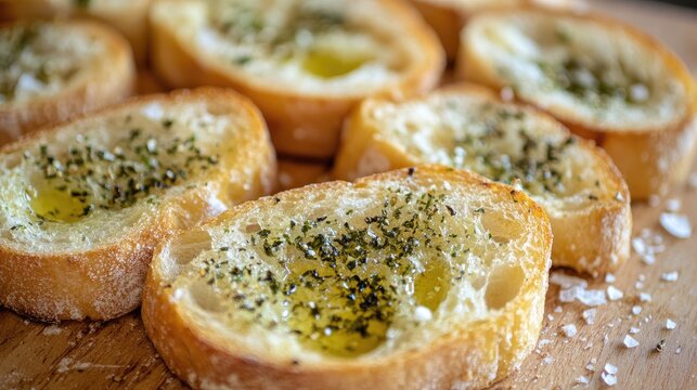 Delicious Bruschetta with Olive Oil and Herbs for Fresh Food Buffet Brunch Catering Dining Experience