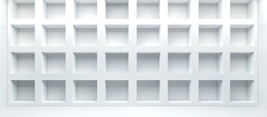 3D White Cube Squares Background With Empty Copyspace for Text and Design Elements Suitable for Modern Concepts and Presentations