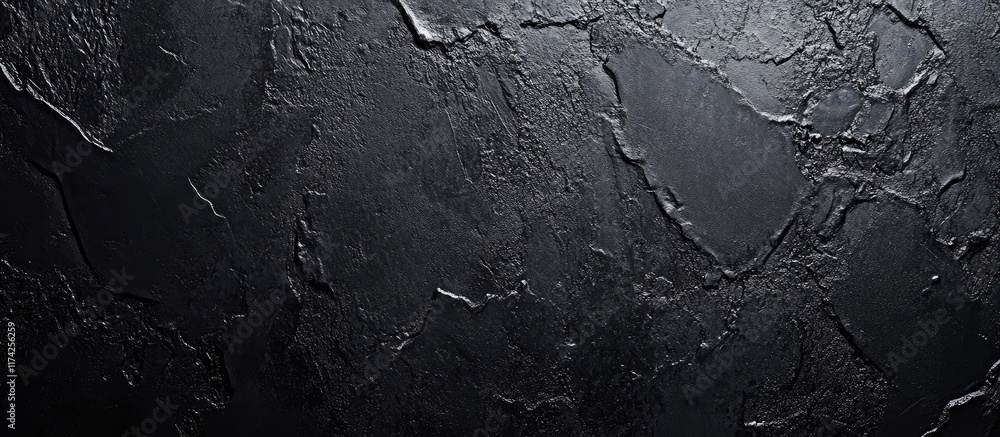 Poster dark gray textured background with embossed relief resembling asphalt and concrete, offering ample s