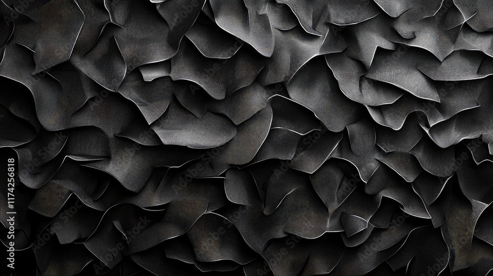 Poster 3d abstract textured background with grainy layers and dark tones for modern design and creative pro