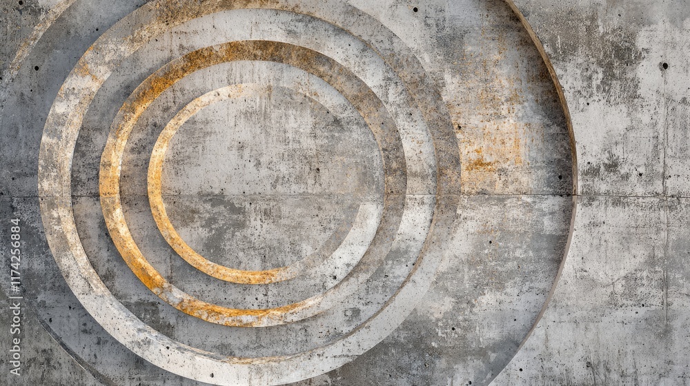 Aufkleber textured circular concrete background for industrial design featuring abstract elements and facade d