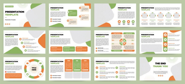 Modern presentation slide templates. Infographic elements template set for web, print, annual report brochure, business flyer leaflet marketing and advertising template. Vector Illustration.