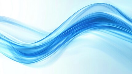 Fototapeta premium Elegant Curved Blue Waves Abstract Background with Fluid Motion and Soft Gradients for Artistic and Design Projects