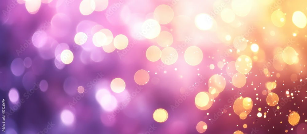 Poster abstract bokeh background with golden yellow and pastel tones ideal for holiday themes featuring emp