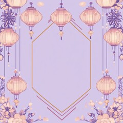 Obraz premium Chinese style pattern with void on center