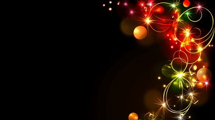 Festive Lights Abstract Holiday Design Background