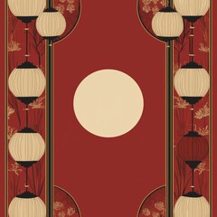 Chinese style pattern with void on center