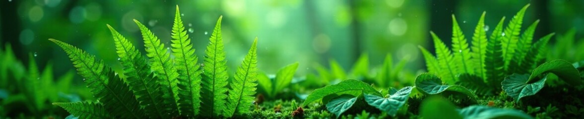 F ferns greenery near windowpane with water droplets, green, humid, water