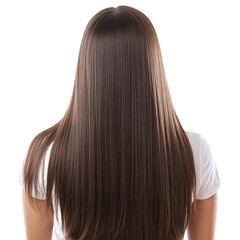 Woman with hair isolated on transparent background