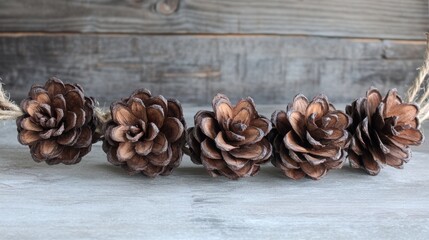 Pinecone Garland: Fresh or artificial pinecones on twine