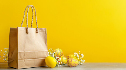 Easter shopping extravaganza  colorful eggs, gifts, and baskets for a joyous spring celebration