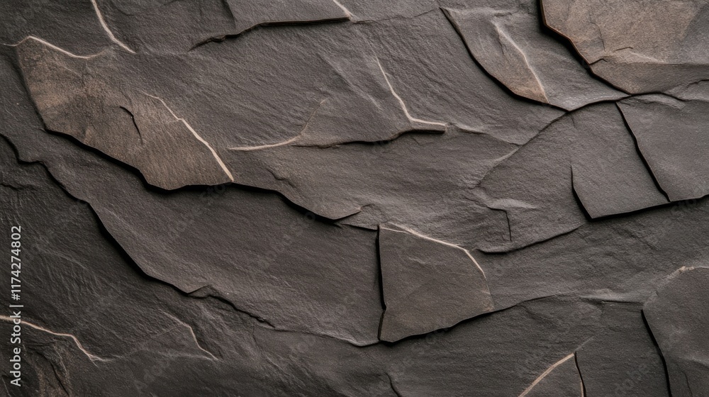 Aufkleber unique dark slate texture with natural patterns and surface variations for creative designs and back