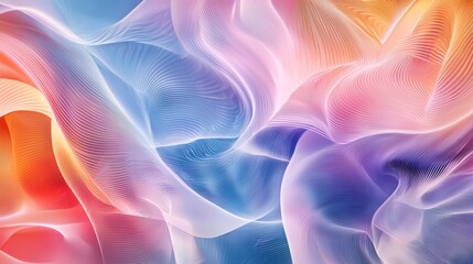 Fototapeta premium Abstract Colorful Waves: A Symphony of Hues and Textures