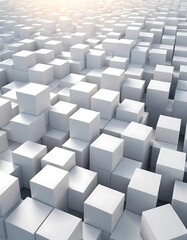 White Cubes Abstract Three Dimensional Structure