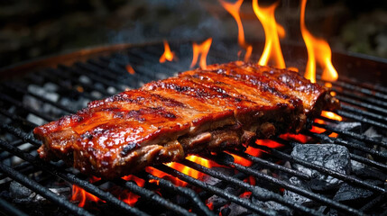 Delicious juicy and tasty grilled steak with fresh vegetables and herbs