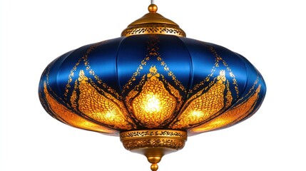 This stunning blue and gold pendant light adds a touch of Moroccan elegance to any space. Perfect for dining rooms, living rooms, or entryways.