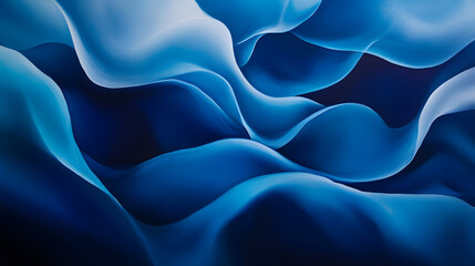 Obraz premium Fluid abstract design of vibrant blue smoke curling gracefully in elegant motion