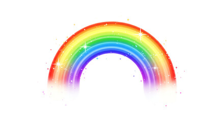 Obraz premium Sparkling Rainbow Arch Magical Colorful Arc Whimsical Design Element Fantasy Illustration