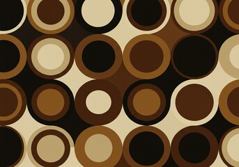 Obraz premium Retro Geometric Circle Pattern