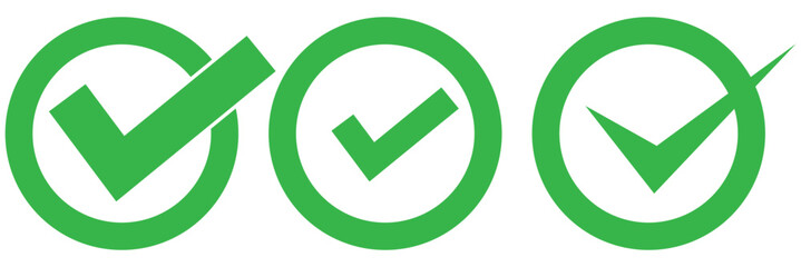 Obraz premium Checkbox set with blank and checked checkbox line art vector icon for apps and websites