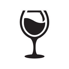 Wine icon logo design template isolated illustration