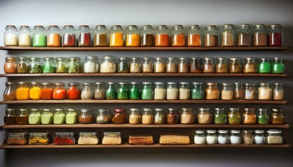 A colorful array of spices makes cooking exciting.  