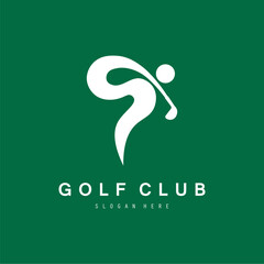 Fototapeta premium Golf logo design vector template, Vector label of golf, Logo of golf championship, golf flag logo illustration, Creative icon, design concept