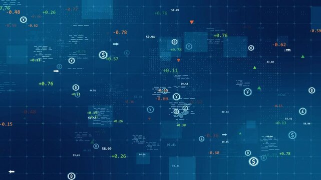 Financial technology concept. Fintech. Online banking. Foreign exchange