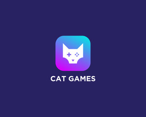 Cat head game app logo