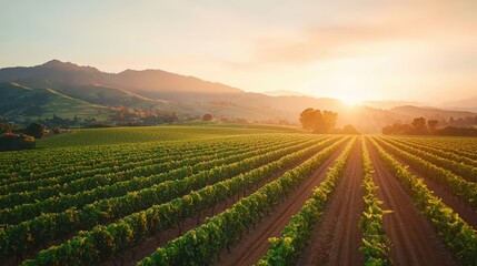 A drone shot of a vast farm growing green oak and cos lettuce.