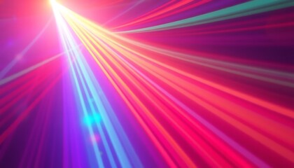 Fototapeta premium Vibrant Light Rays Streaming Dynamic Pink Purple Background