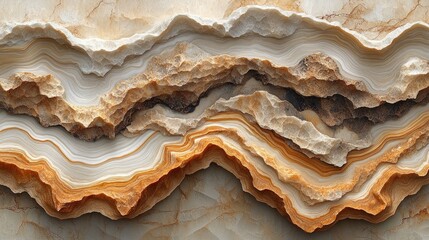Fototapeta premium A close-up view of layered stone with intricate patterns and colors.