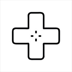 minimalist medical cross symbol design for clinics and pharmacies vector art