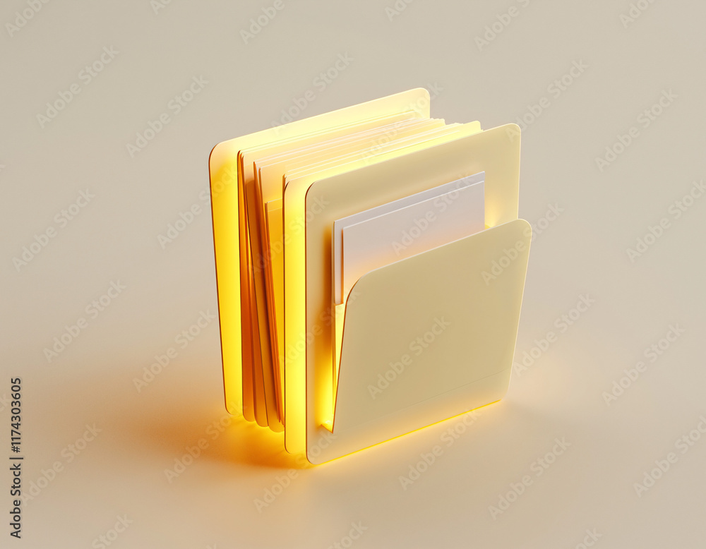 Poster Glowing File Folder