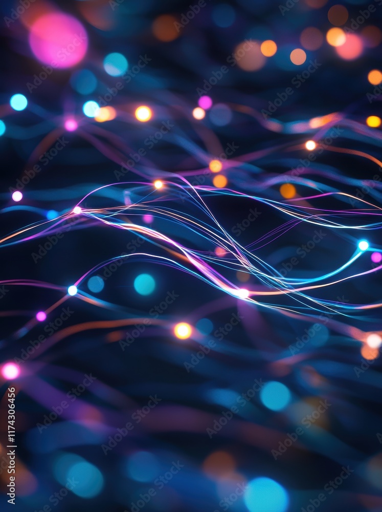 Poster a mesmerizing display of flowing lights and vibrant colors, creating an ethereal ambiance reminiscen