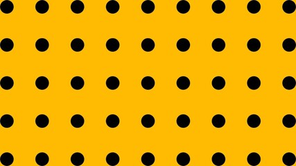 Black polka dots on yellow background. For business, background and decorating