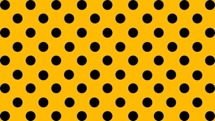 Black polka dots on yellow background. For background and business content