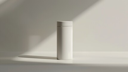 A classic clear glass jar on the beautifull empty background