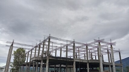 construction of public buildings in wonosobo, central java, Indonesia. For architecture and construction content. 