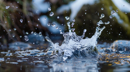 water flowing into the water