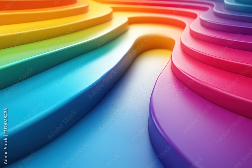Poster abstract rainbow spectrum: a vivid display of color and form