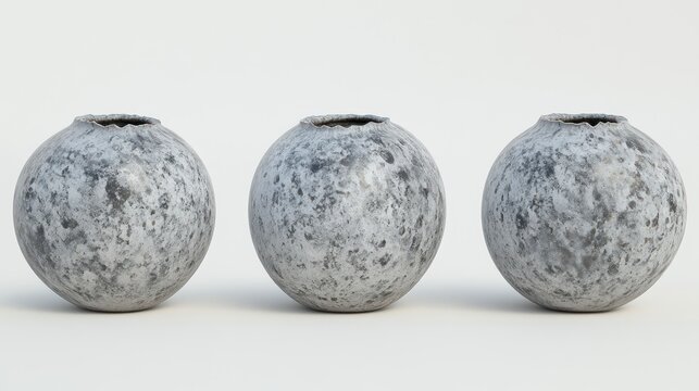 Textured ceramic vases with a unique chipped rim add a touch of rustic charm. Ideal for dried flowers or as standalone decorative pieces.