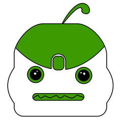 green abstract pumpkin design