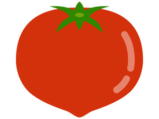 トマト　ベクターイラスト　シンプル　アイコン