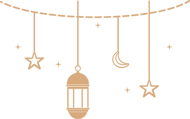 gold lantern ramadan ornament