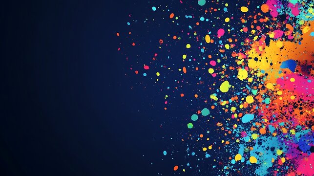 Abstract Colorful Paint Splashes Background Design