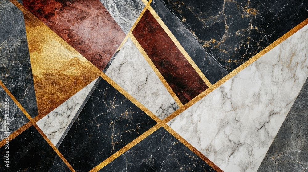Poster creative abstract marble and granite textures blending together in an artistic pattern, featuring ri