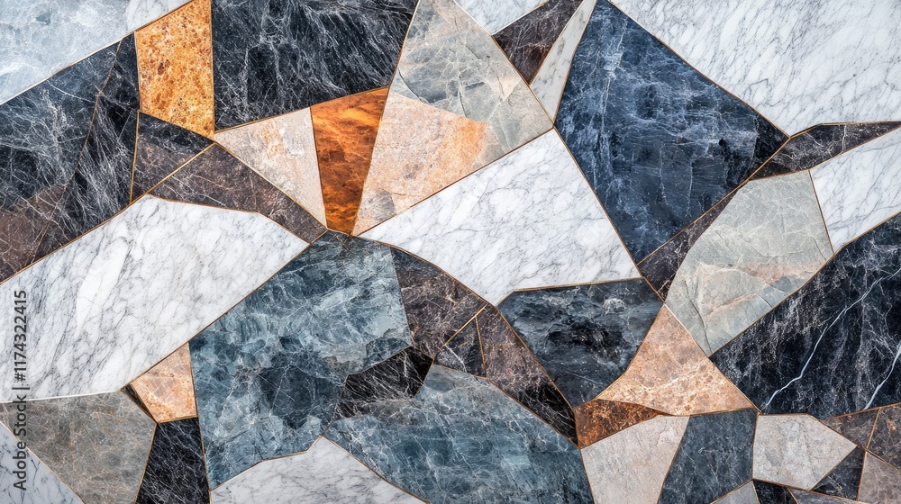 Poster creative abstract marble and granite textures blending together in an artistic pattern, featuring ri