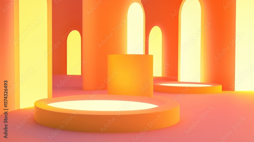 Poster abstract glowing pathways symbolizing ethical choices in ai, with data algorithms flowing across a s