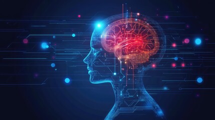 Abstract representation of AI algorithms guided by ethical principles, displayed with glowing data streams on a sleek background.